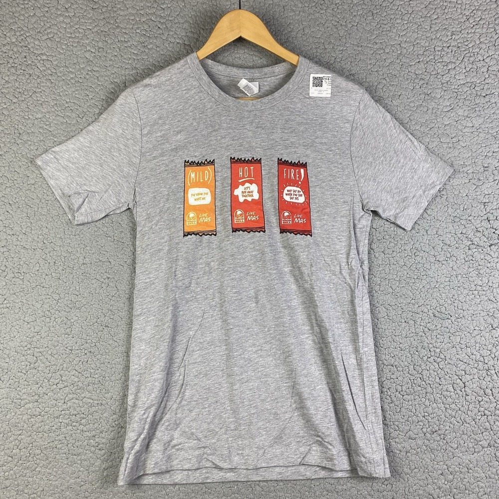 Taco Bell Sauce Packets T-shirt Canvas Sz S Adult Men's Employee Souvenir Tacos